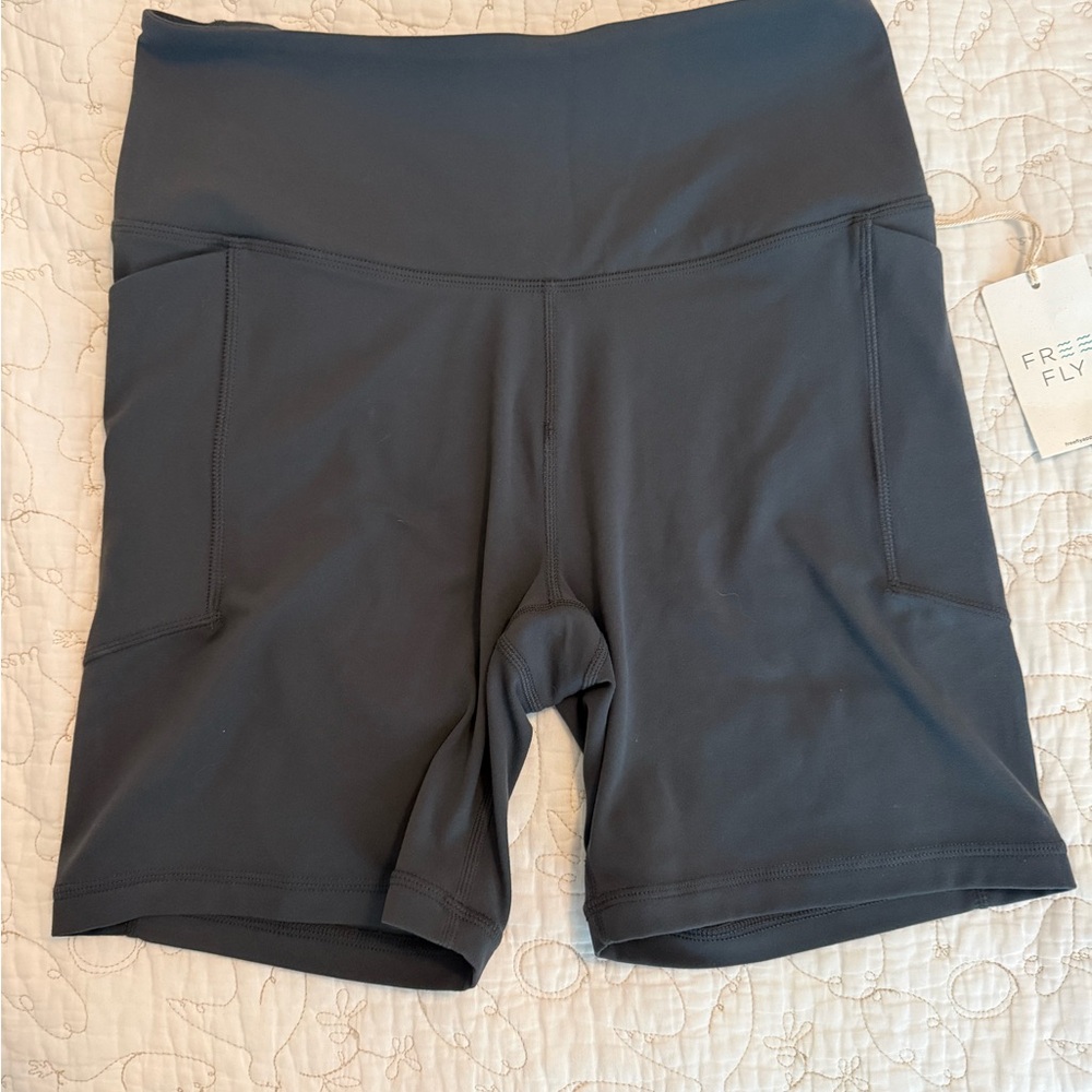 Free Fly Women's Athletic Shorts in Charcoal
